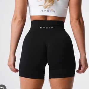 NVGTN Black Solid Pro Shorts